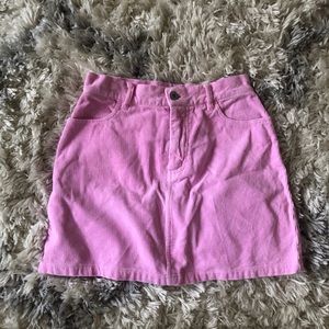 Brandy Melville pink corduroy skirt